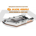 KOLIBRI - Надуваема моторна лодка с твърдо дъно KM-280 Book Deck Standard - светло сив